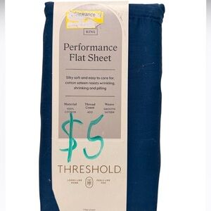 Threshold Performance Flat Sheet - metallic blue